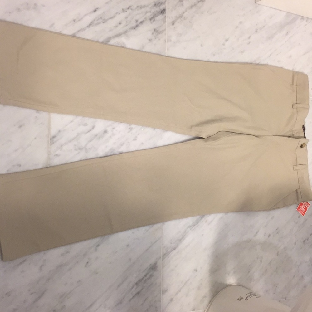 STRAIGHT LEF KHAKI PANTS SIZE 14